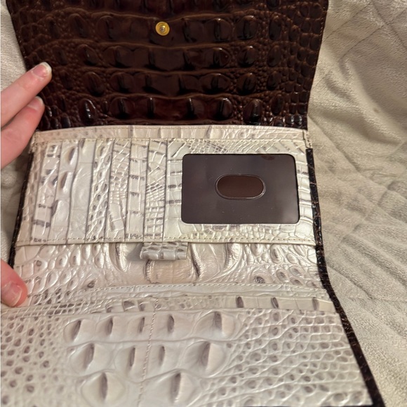 Brahmin Pink and Cream Croc Embossed Wallet Set - Picture 2 of 2